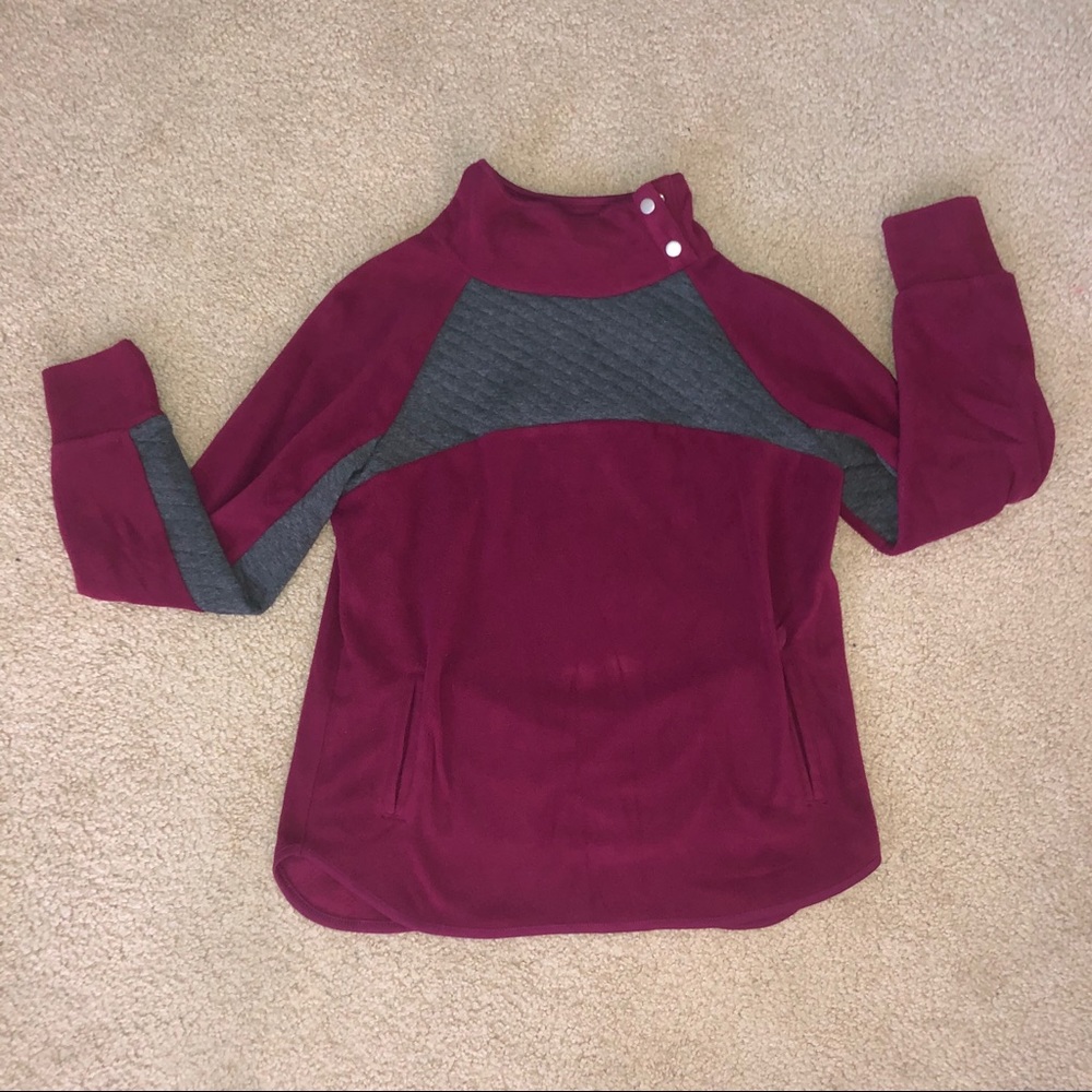⚡️FLASH SALE⚡️Women’s Fleece Snap Collar Pullover
